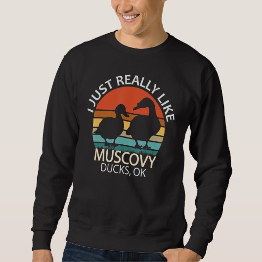 Grappig Muscovy Duck Lover Gift - Ik vind het gewo Trui (Voorkant)