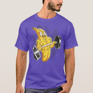 Grappig Muscular Banana Weightlift Workout T-shirt