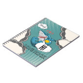 Grappig Muscular Shark Comic Notitieboek – HI, LOV (Linkerzijde)