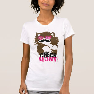 Grappig Mustache Zonnebrillen Check Meowt! Tanktop