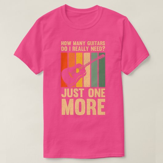 Grappig muziekontwerp hoeveel gitaren ik echt nodi t-shirt (Design voorkant)