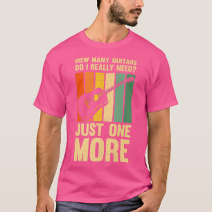 Grappig muziekontwerp hoeveel gitaren ik echt nodi t-shirt