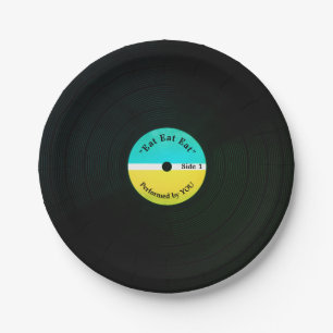 Grappig muzikaal uiterlijk, vinyletend bord