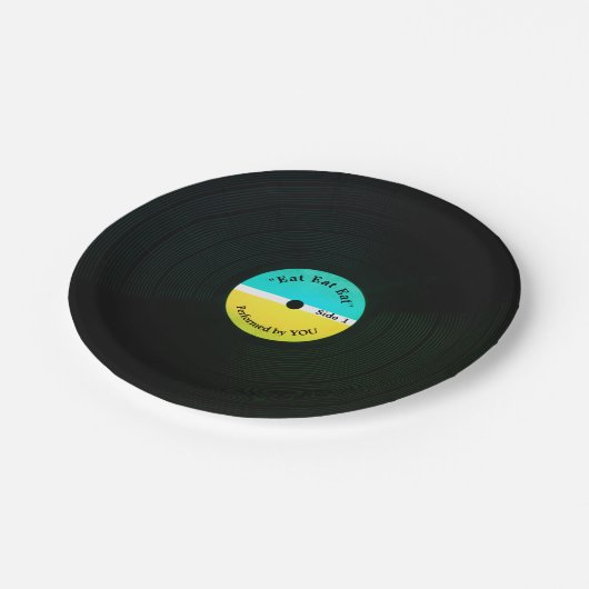 Grappig muzikaal uiterlijk, vinyletend bord (Gekanteld)