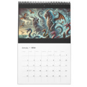 Grappig, mysterieus met feestelijkheid in de lucht kalender (Jan 2026)