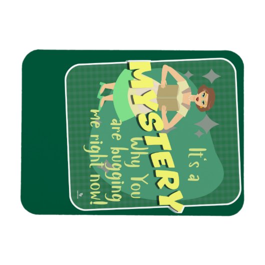 Grappig Mystery Snark Retro Lezen Huisvrouw Magneet (Horizontaal)