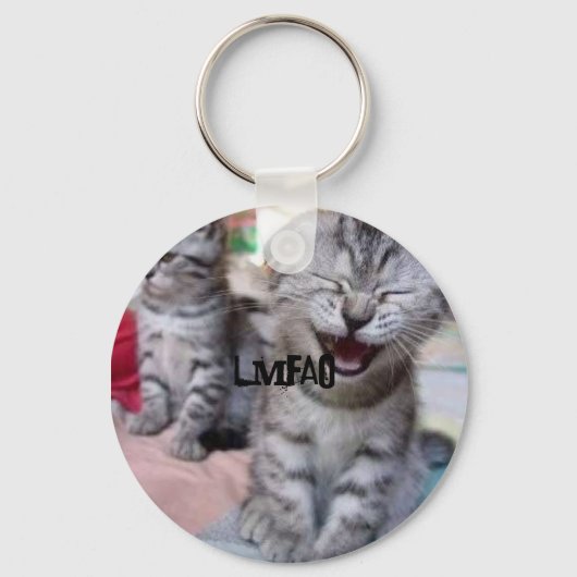 Grappig 'n' Schattige Kitten Keyring - LMFAO!!! Sleutelhanger (Voorkant)