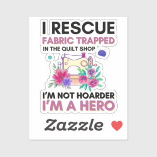 Grappig Naai Citaat Vintage Bloem Naaimachine Sticker