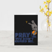 Grappig Naar Basketbal Kerk Gebed Niet Kaart (Gele Bloem)