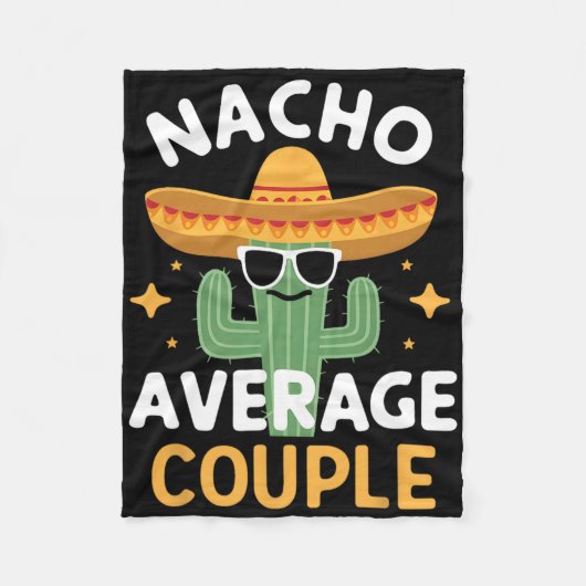 Grappig Nacho Gemiddeld Paar Cinco de Mayo Mexicaa Fleece Deken (Voorkant)
