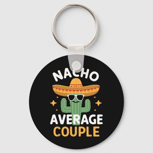 Grappig Nacho Gemiddeld Paar Cinco de Mayo Mexicaa Sleutelhanger (Voorkant)