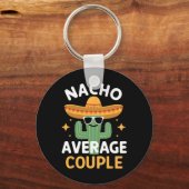 Grappig Nacho Gemiddeld Paar Cinco de Mayo Mexicaa Sleutelhanger (Voorkant)