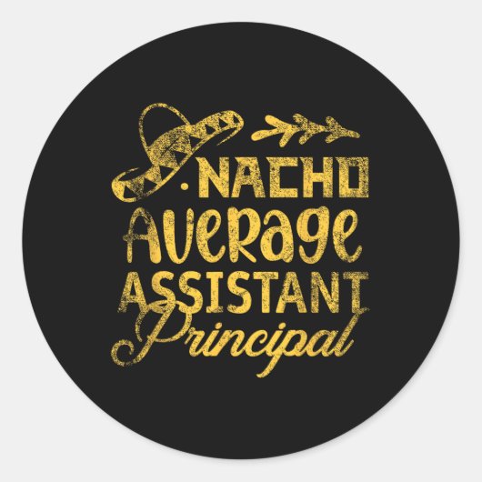 Grappig Nacho Gemiddelde Instant Principal Cinco d Ronde Sticker (Voorkant)