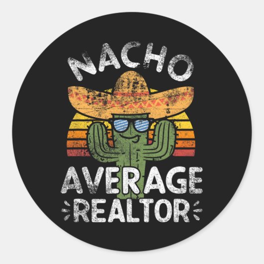 Grappig Nacho Gemiddelde makelaar Cinco de Mayo Me Ronde Sticker (Voorkant)
