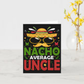 Grappig Nacho Gemiddelde Oom Cinco de Mayo Mexicaa Kaart (Gele Bloem)