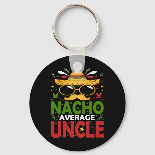 Grappig Nacho Gemiddelde Oom Cinco de Mayo Mexicaa Sleutelhanger (Voorkant)