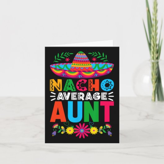 Grappig Nacho Gemiddelde Tante Sombrero Happy Cinc Kaart (Voorkant)