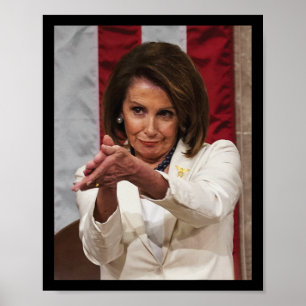 Grappig Nancy Pelosi klap terug Anti Trump Meme T- Poster