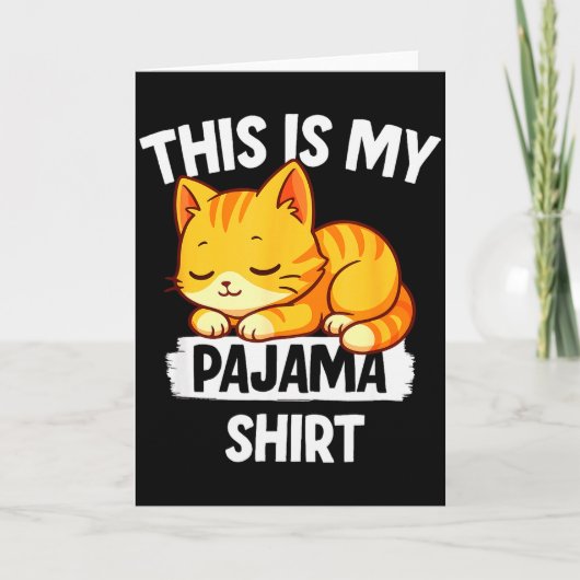 Grappig Napng Kat Shirt Dit Is Mijn Pyjama Voor Ma Kaart (Voorkant)