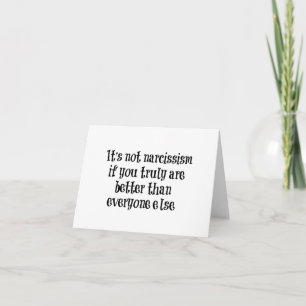 Grappig Narcisme citaat Kaart