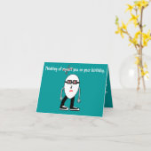 Grappig Narcist Hipster Egg Verjaardag Kaart Gift (Gele Bloem)