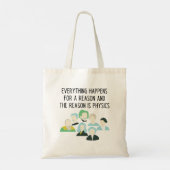 Grappig natuurkunde leraar slogan canvas tas (Achterkant)