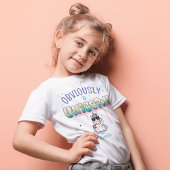 Grappig natuurlijk een unicorn thema verjaardagsfe t-shirt