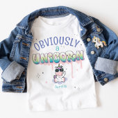 Grappig natuurlijk een unicorn thema verjaardagsfe t-shirt