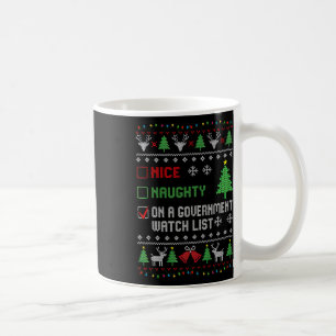 Grappig Naughty Nice op een overheidslijst Chri Koffiemok