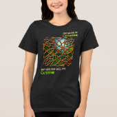 Grappig Navy Glas in lood Keltische Knoop Geperson Tri-Blend Shirt (Voorkant)