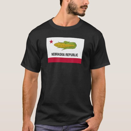 GRAPPIG NEBRASKA REPUBLIEK VLAG Cornhusker State s T-shirt (Voorkant)