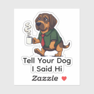 Grappig Nederlands Engels Coonh Zakelijk Pak Koffi Sticker