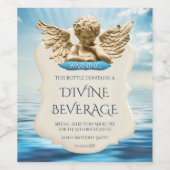 Grappig Nederlands Humor Angel Verjaardags Wijn La Wijn Etiket (Enkel label)