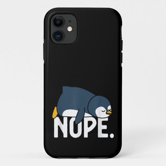 Grappig Nee Niet Vandaag Lui Pinguïn Dierenliefheb Case-Mate iPhone Case (Achterkant)