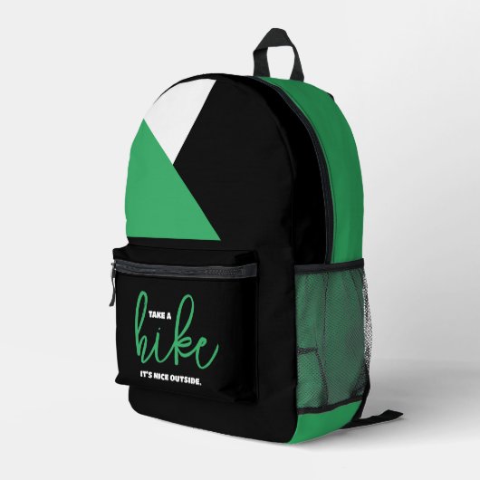 Grappig neem een wandeling Het is leuk buiten Bedrukte Rugzak (Achterkant Hoek Rechts)