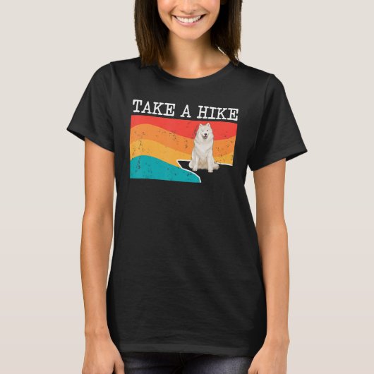 Grappig Neem een wandeling Samoyed Graphic Hiking T-shirt (Voorkant)