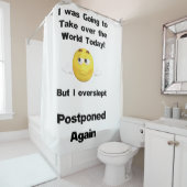 Grappig Neem over de World Quote Douchegordijn (In situ)