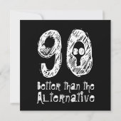 Grappig negentig jaar oude 90e verjaardag Sjabloon Kaart (Achterkant)