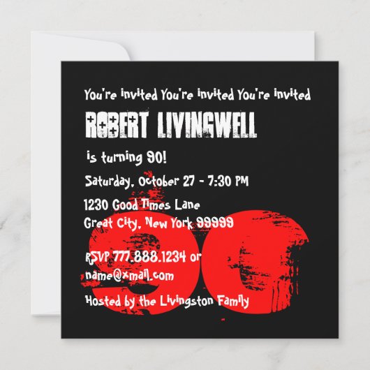 Grappig negentig jaar oude 90e verjaardag Sjabloon Kaart (Voorkant)