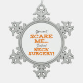 Grappig nekchirurgie herstel tin sneeuwvlok ornament (Voorkant)