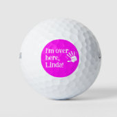 Grappig Neon dat ik hier ben Golf Balls Golfballen (Voorkant)