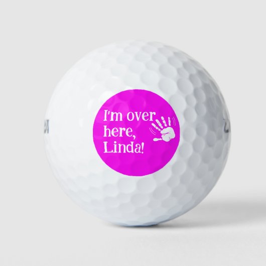 Grappig Neon dat ik hier ben Golf Balls Golfballen (Voorkant)