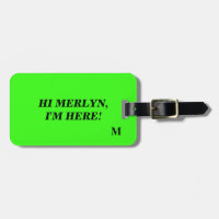 Grappig Neon Green Monogram Typografie Naam Script