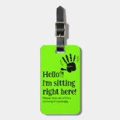 Grappig Neon Hallo? Ik ben hier Bagagelabel (Voorkant verticaal)