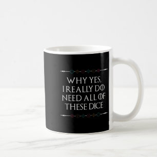 Grappig Nerdy Gaming D20 RPG Dice Gezegde Quote Gr Koffiemok