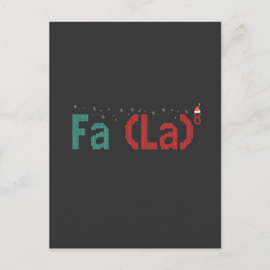 Grappig Nerdy Wiskunde Kerstmis Kerstcadeau FA (LA Briefkaart (Voorkant)