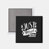 Grappig Net Getrouwd 2025 Schattige Bruid En Bruid Magneet (Voorkant / Achterkant)