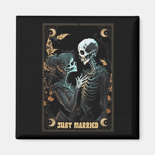 Grappig Net Getrouwd Echtgenote Skeleton Bachelore Magneet (Voorkant)