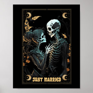 Grappig Net Getrouwd Echtgenote Skeleton Bachelore Poster