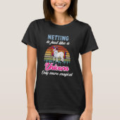 Grappig netontwerp retro eenhoorn  zonsondergang t-shirt (Voorkant)